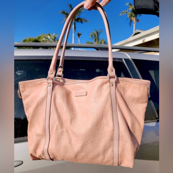 ๐ฏ Authentic Gucci Pink Guccissima Tote Bag - Picture 10 of 16